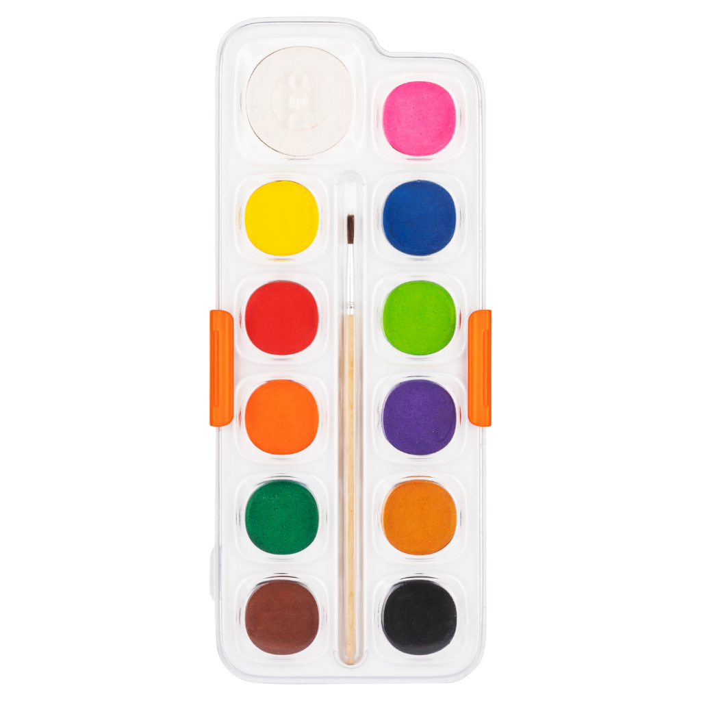 

Deli Watercolor Paint / Cat Air Padat 8/12/21 Warna, Kemasan Kotak + Kuas EC10-12