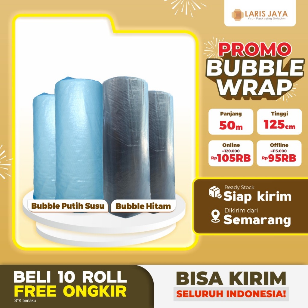 

Bubble Wrap Roll Putih Susu 125cm x 50m Semarang Tebal