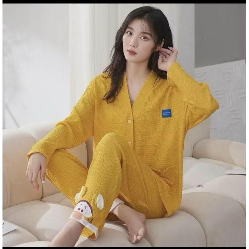 PIYAMA IMPORT PP PREMIUM KANCING TIGER ORANGE