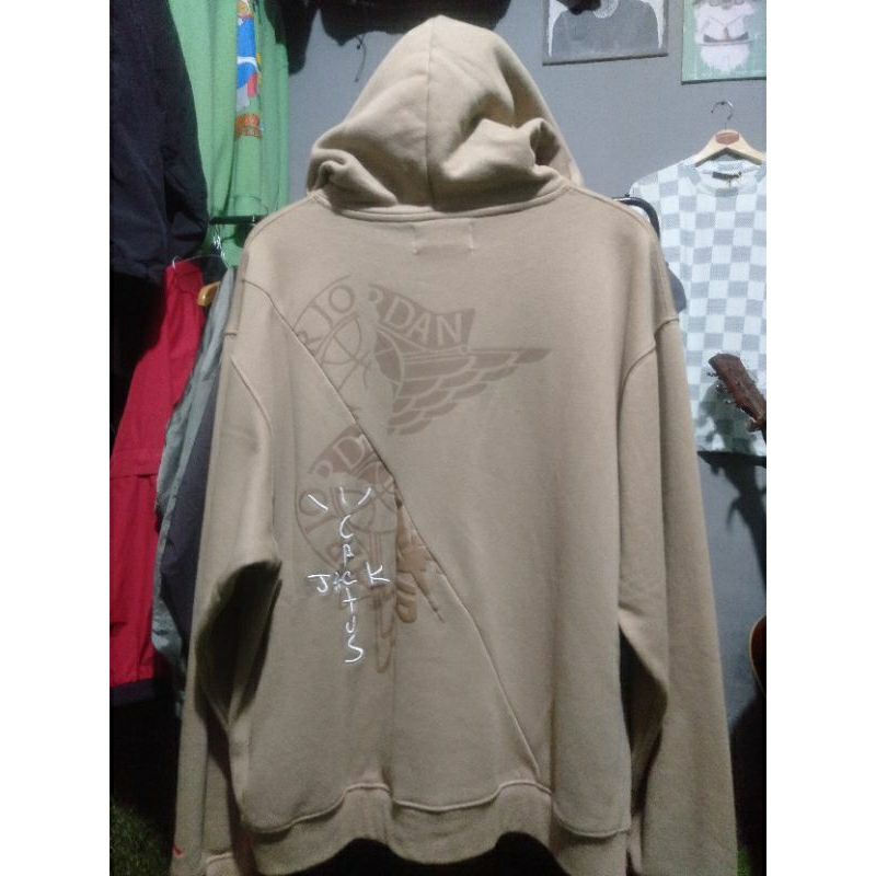 TRAVIS SCOTT CACTUS JACK X JORDAN PULLOVER | hoodie | warna khaki
