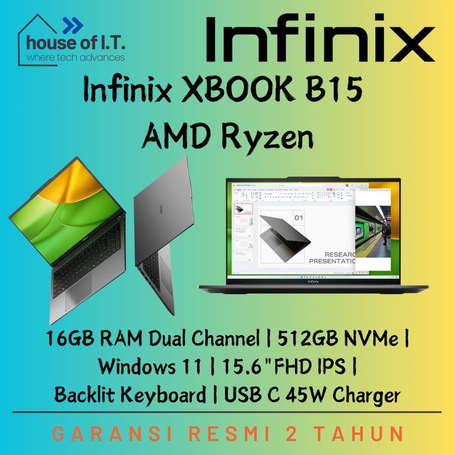 Infinix XBOOK B15 Ryzen 5 7430U - Infinix XBOOK B15 Ryzen 7 5825U Windows 11 15.6"FHD IPS - Garansi 