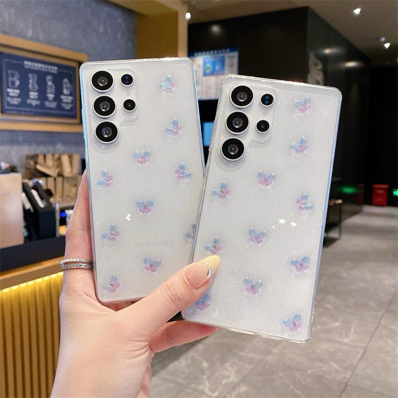 Casing Lucu Butterfly Gradasi Mini 3D Imut Softcase Types phone Case Samsung Galaxy A56 A36 S25E S25