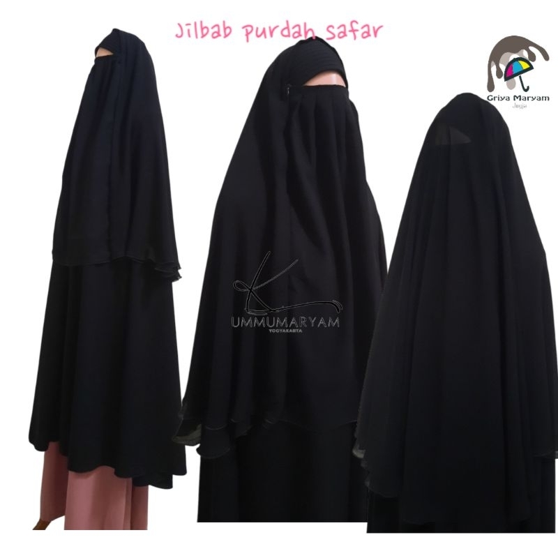 jilbab purdah safar jetblack leuwitex