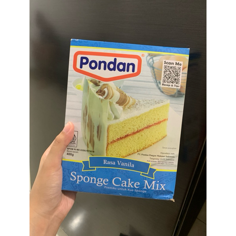 

Pondan Sponge Cake rasa Vanila