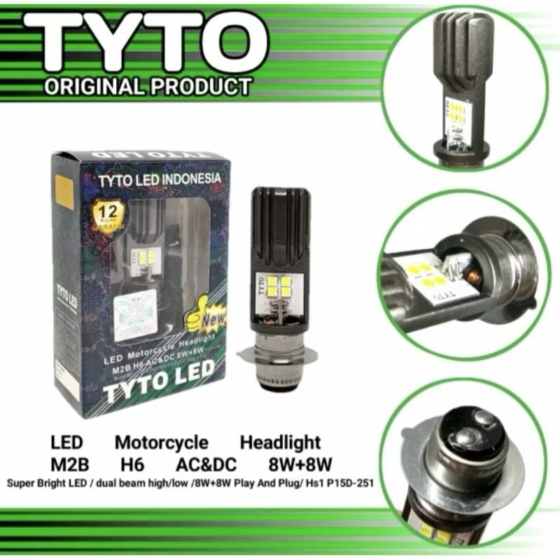 BOLA LAMPU DEPAN LED MOTOR BEBEK MATIC PUTIH TYTO AYOTO