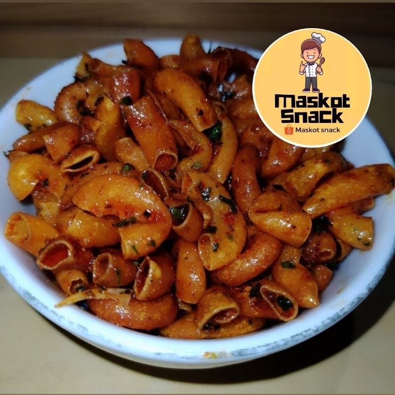 

Makaroni kering 250g dan 125g, Pedas daun jeruk Chili oil, Maskot Snack