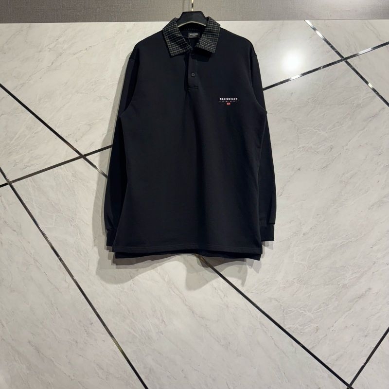 BAL3N KAOS POLO SHIRT LENGAN PANJANG PRIA MIRROR QUALITY