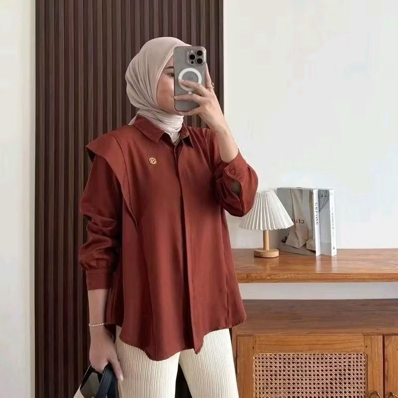 D3v Andini Blouse Polos Katun Twist Allsize L