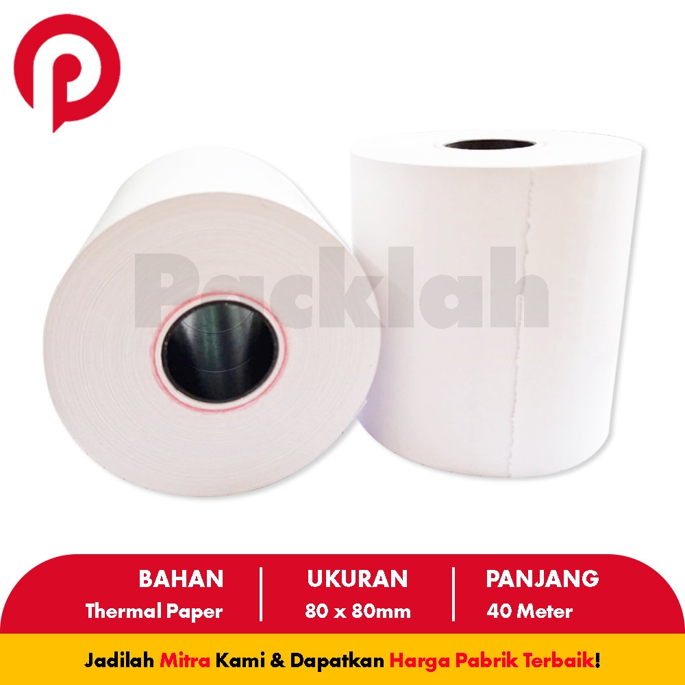 

Kertas Thermal Struk 80x80mm Packlah