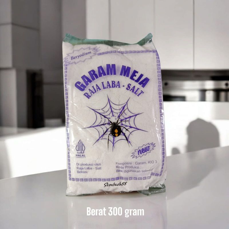 

GARAM MEJA LABA - LABA KEMASAN 300 GRAM / GARAM BERYODIUM / BUMBU DAPUR / GARAM / GAREM