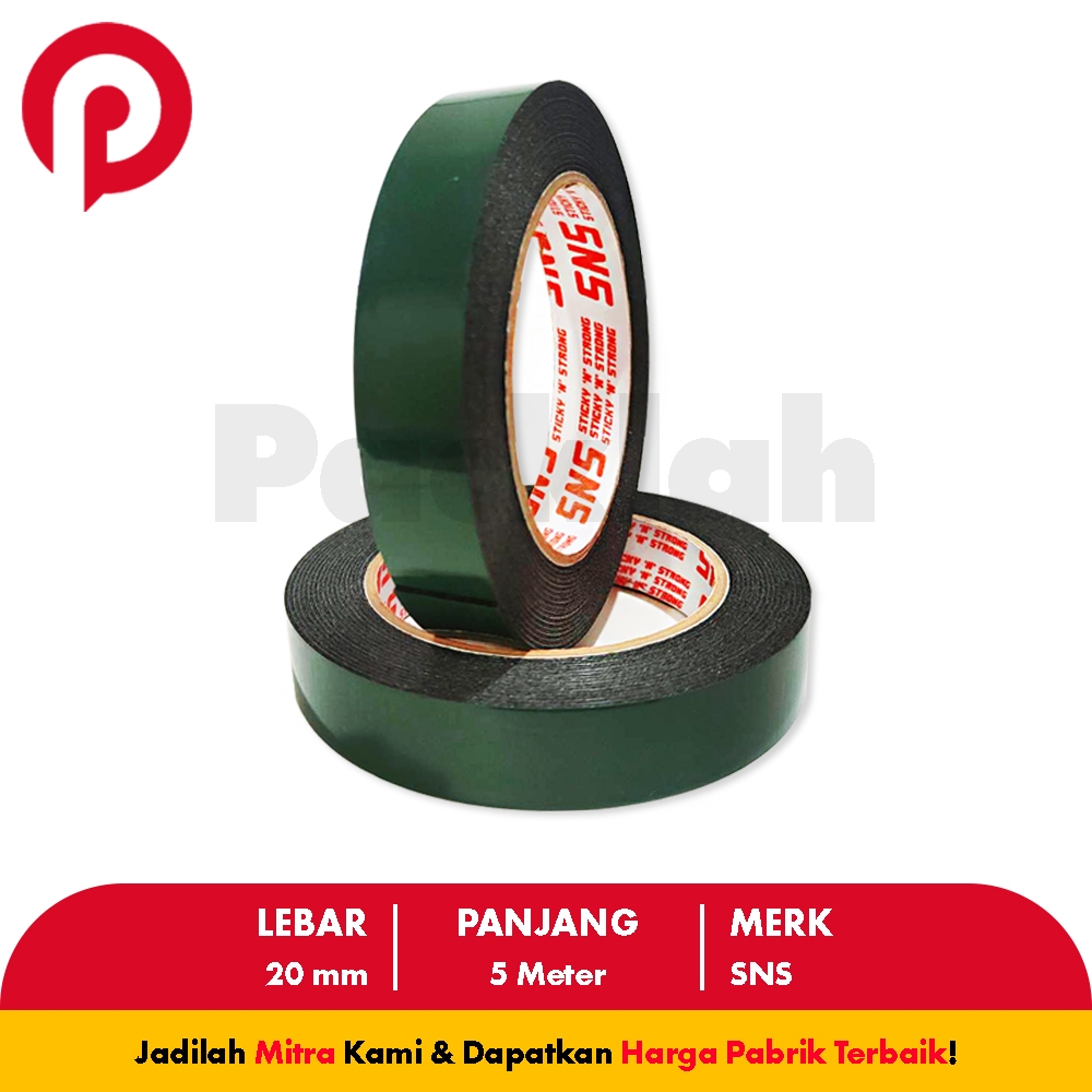 

DOUBLE TAPE FOAM 20MM x 5 METER (6 YARD) SUPER LENGKET SNS Sticky N STtrong PackLah