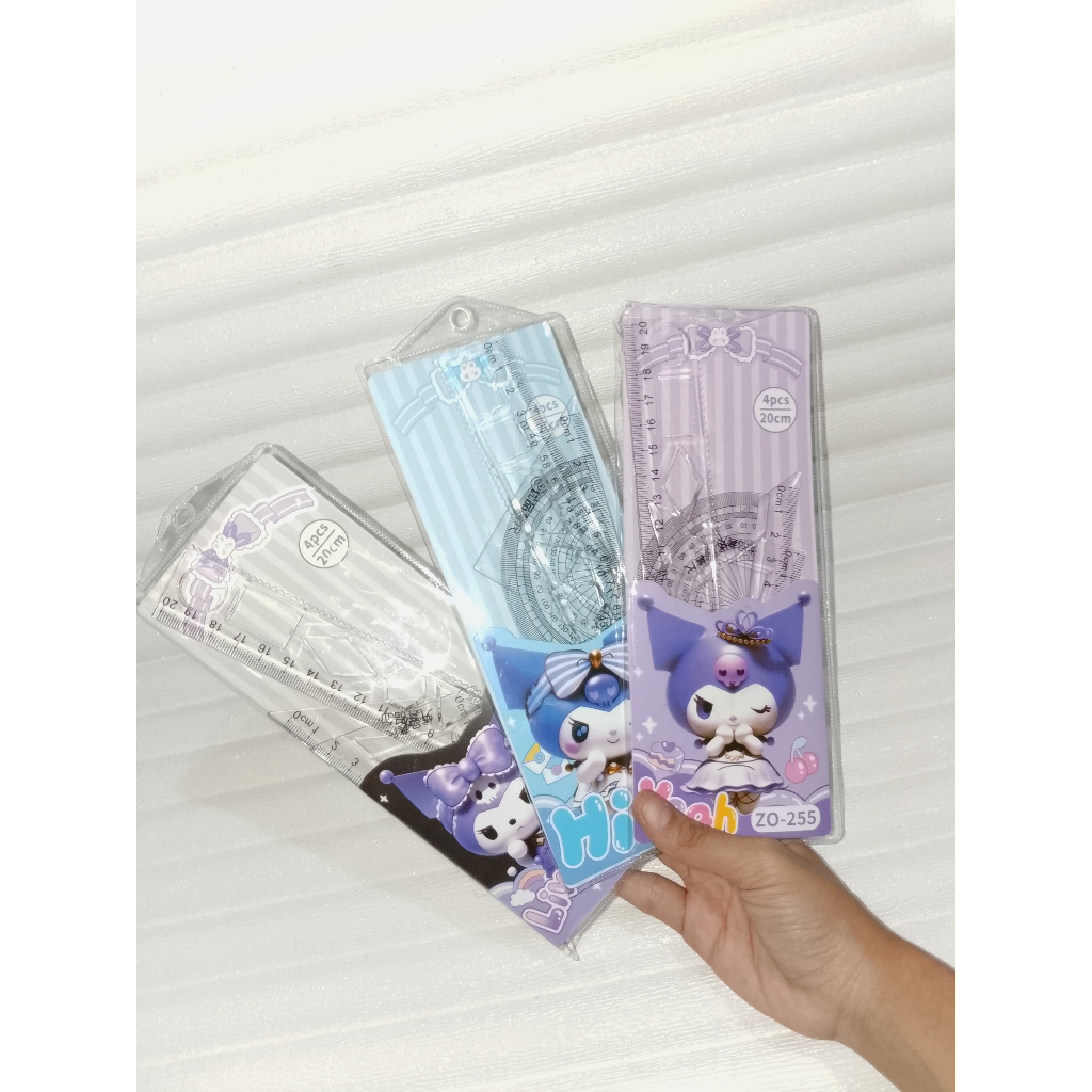 

PENGGARIS KARAKTER PLASTIK 1 SET (4 MODEL) / RULER 1 SET PACKING PVC