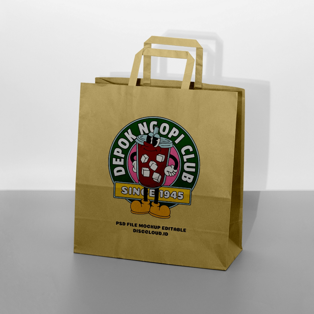 Kraft Paper Shopping Bag Mockup PSD | 4k mockup PSD Editable