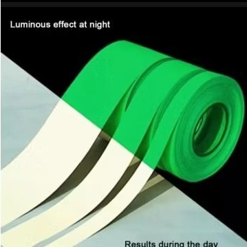 

stiker glow in the dark hijau / stiker fosfor/ luminous tape hijau 5cm x meter