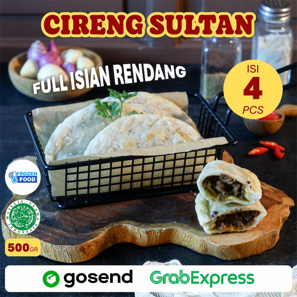 

Lurugein - CIRENG SULTAN Rendang Olahan Daging Sapi Premium ISI 4pcs Frozen Food FULL ISIAN