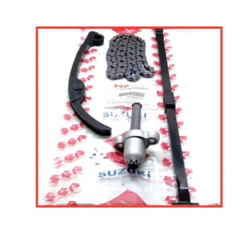 RANTAI RANTE KETENG+TONJOKAN TENSIONER+LIDAH TENSIONER ORIGINAL SUZUKI SATRIA FU