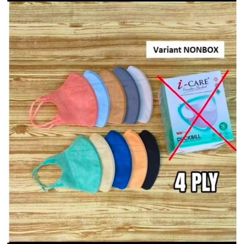 Duckbill OneCare 4ply masker dewasa EMBOS One Care earloop 50pcs Produk Lokal Masker Duckbill Earloo