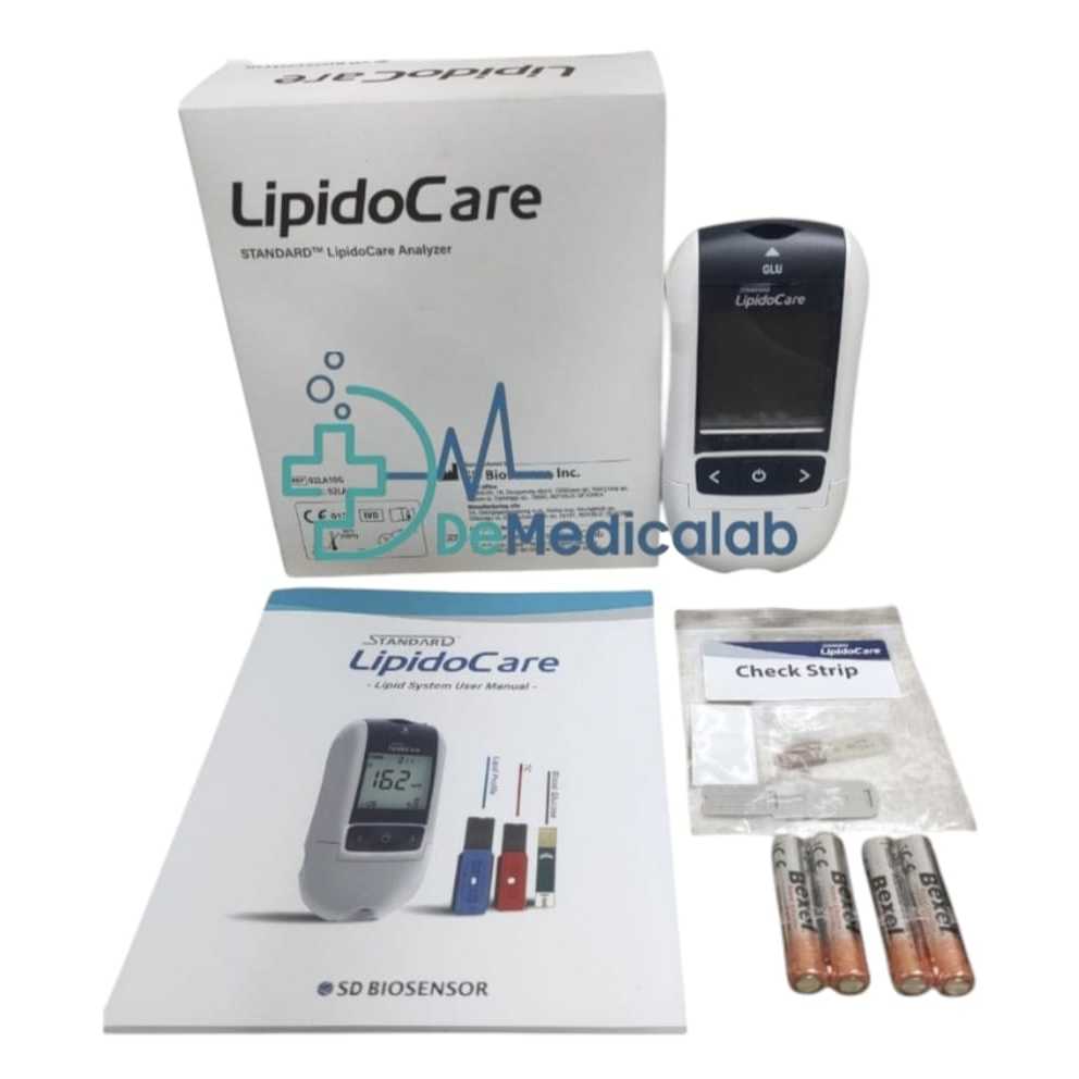 Alat Lipidocare Test Gula, Cholestrol Total, HDL, LDL & Trigliserid Lipid Panel (GLU/CHO/TG/HDL/LDL)