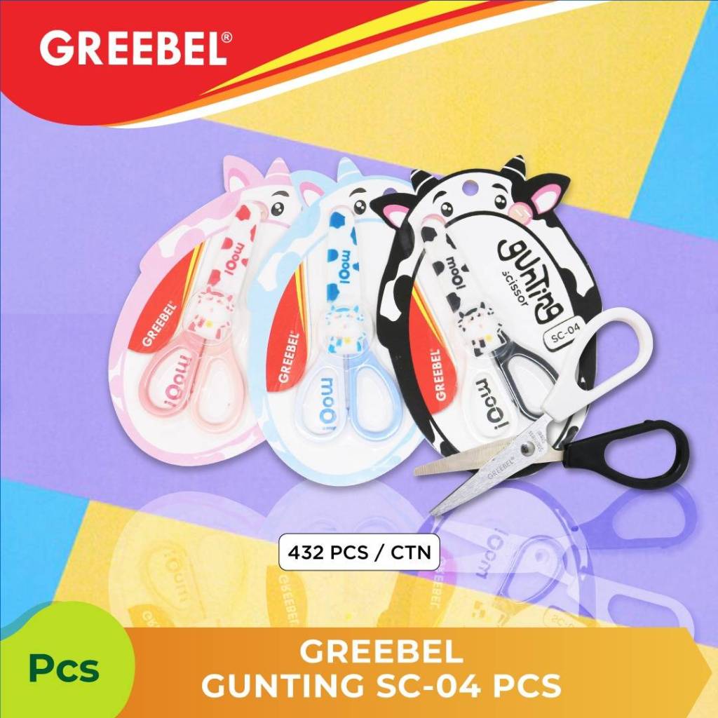 

[PAPERANDPLAY] GREEBEL GUNTING Mini | Gunting Anak | Gunting SC-04 | Gunting Sekolah