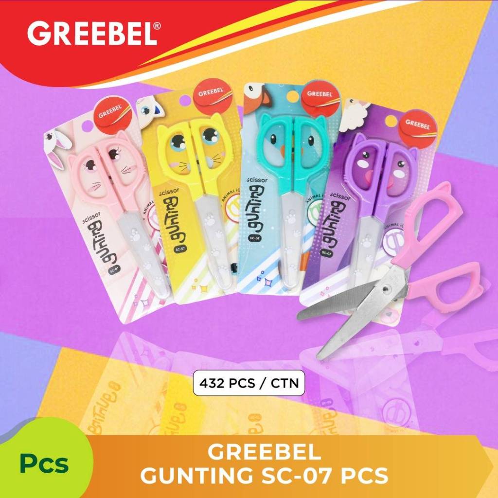 

[PAPERANDPLAY] GREEBEL GUNTING Mini | Gunting Anak | Gunting SC-07 | Gunting Sekolah / Kertas