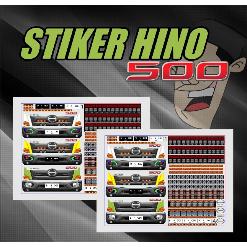 stiker miniatur hino 500 stiker biled hino 500