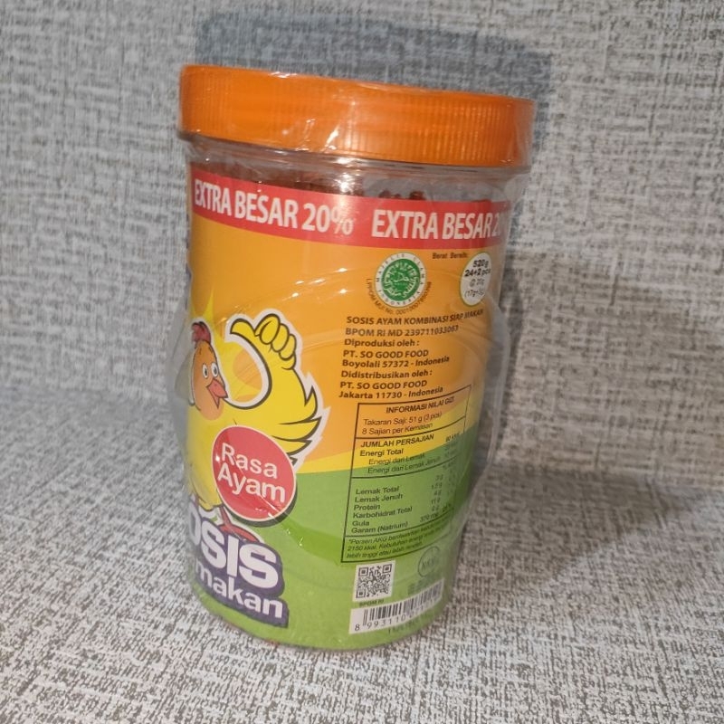 

[1 jar] Sosis So Nice Rasa Ayam Sosis Ayam Kombinasi Siap Makan enak lezat termurah harga terjangkau grosiran harga promo