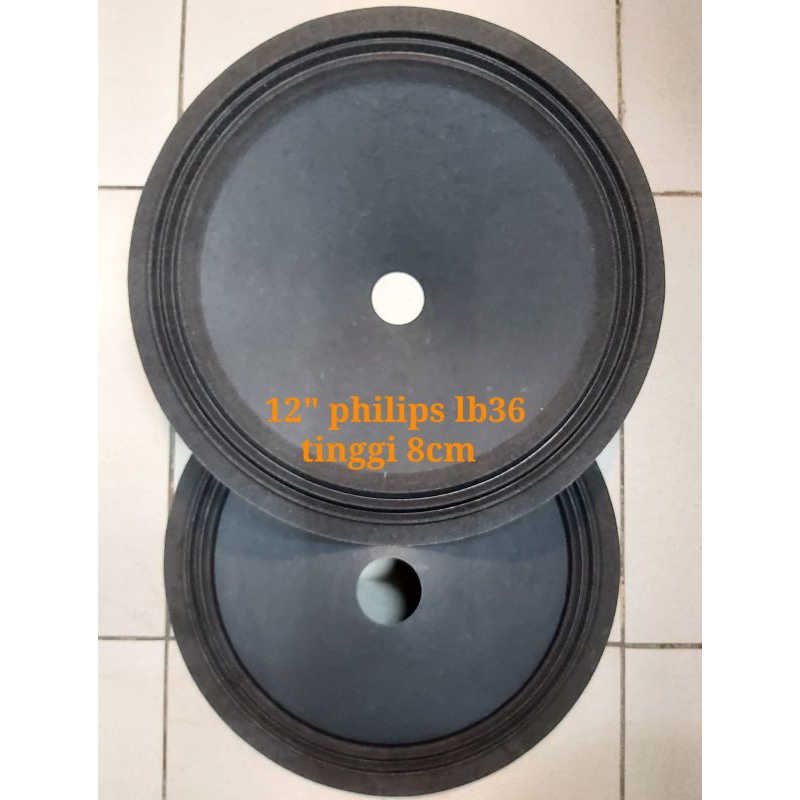 Daun speaker 12inch Lubang Coil 36mm Tinggi 8cm