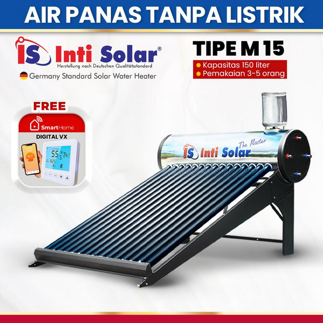 Pemanas Air Tenaga Matahari Solar Water Heater Intisolar Master 150 Liter / Inti Solar M15 Master 15