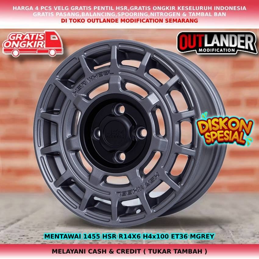 velg mobil racing model rally r14, velg mobil brio city agya calya ayla karimun hsr mentawai r14