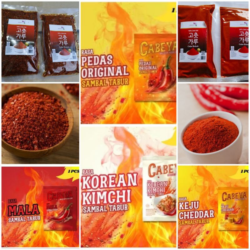 

Bubuk cabe korea Gochugaru kasar halus Nanami togarashi shichimi sambal tabur korea jepang chili powder cabeya aneka rasa