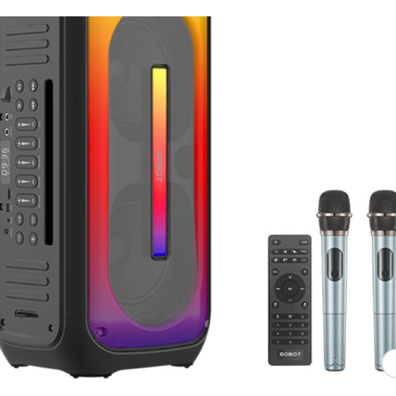 Speaker Karaoke Robot RB650 Lights 50W Power Black