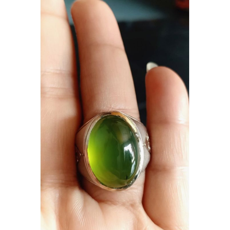 Batu akik natural/batu akik natural ijo botol/batu akik serpentine ijo botol