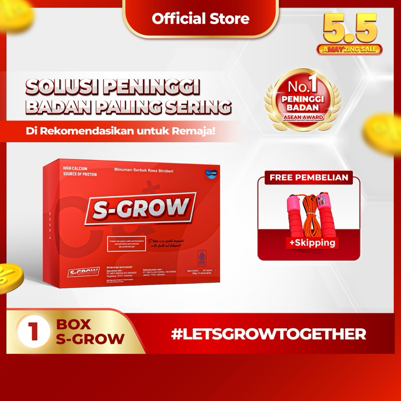 S-GROW Peninggi Badan Terbaik Untuk Remaja dan Dewasa