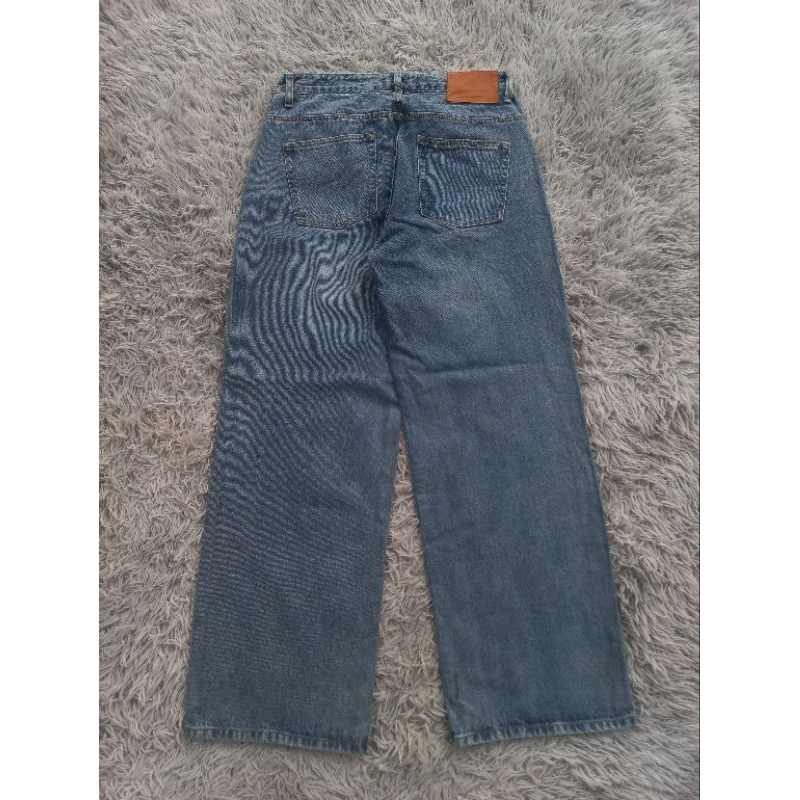 The Cross Baggy Jeans Bio Wash Blue  not Celana Cargo Panjang Cargo Pants Jeans Denim Selvedge uniql
