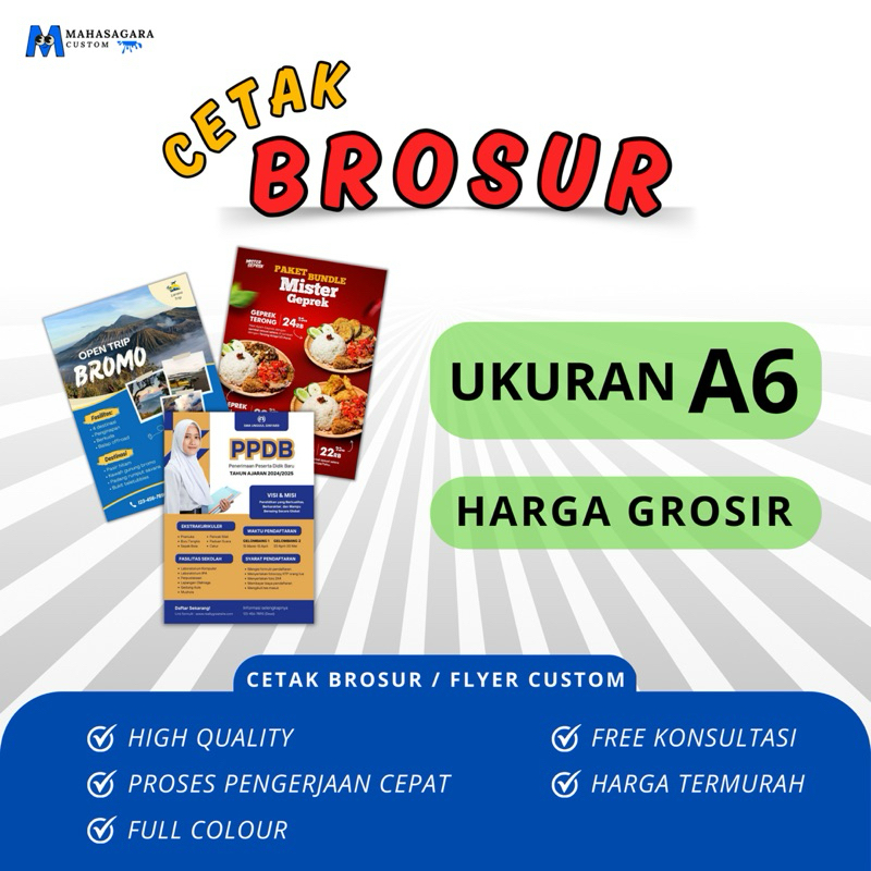 

Brosur, Cetak Brosur Ukuran A6, Harga Grosir