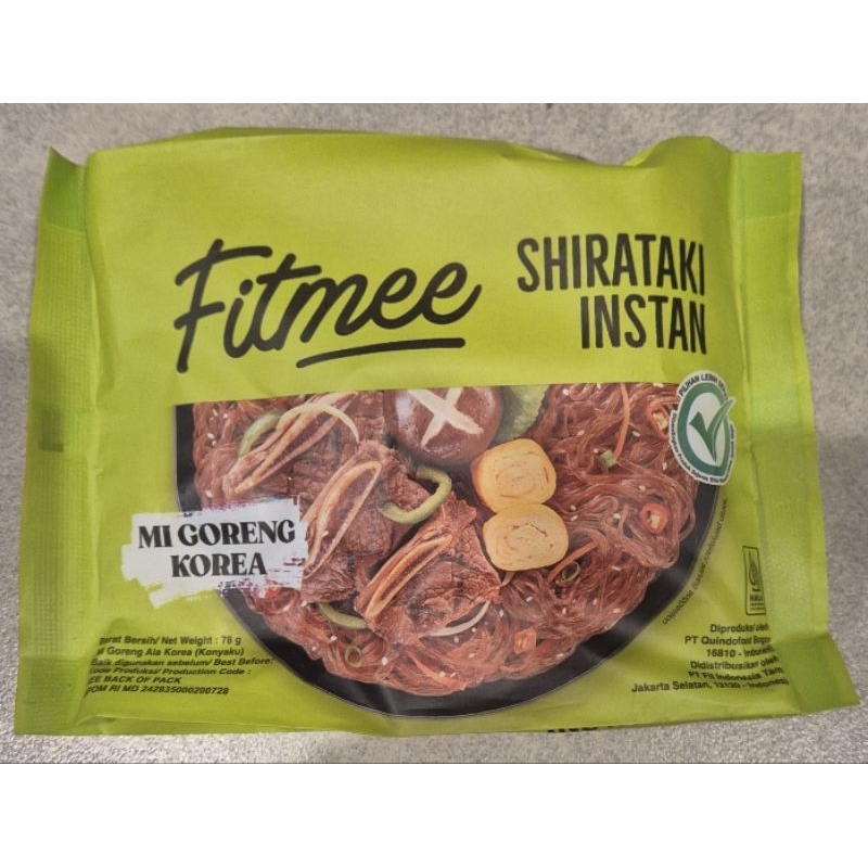 

Korea Fried Instant Shiratake Noodle FITMEE Mie Shiratake Instant Goreng Korea 92g - RM.