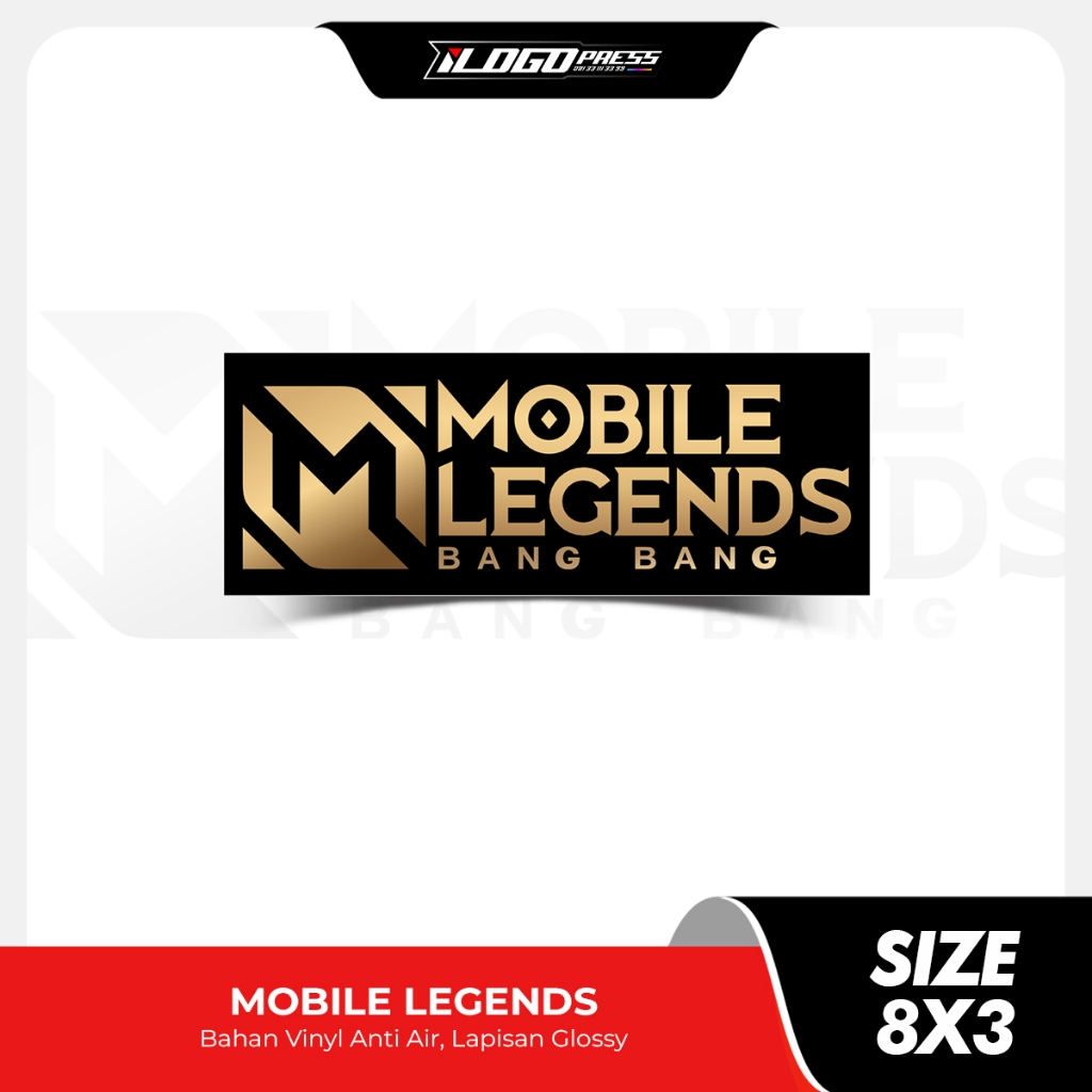 

MOBILE LEGENDS Hitam - Sticker Game Esport Bahan Vinyl Premium Anti Air Glossy