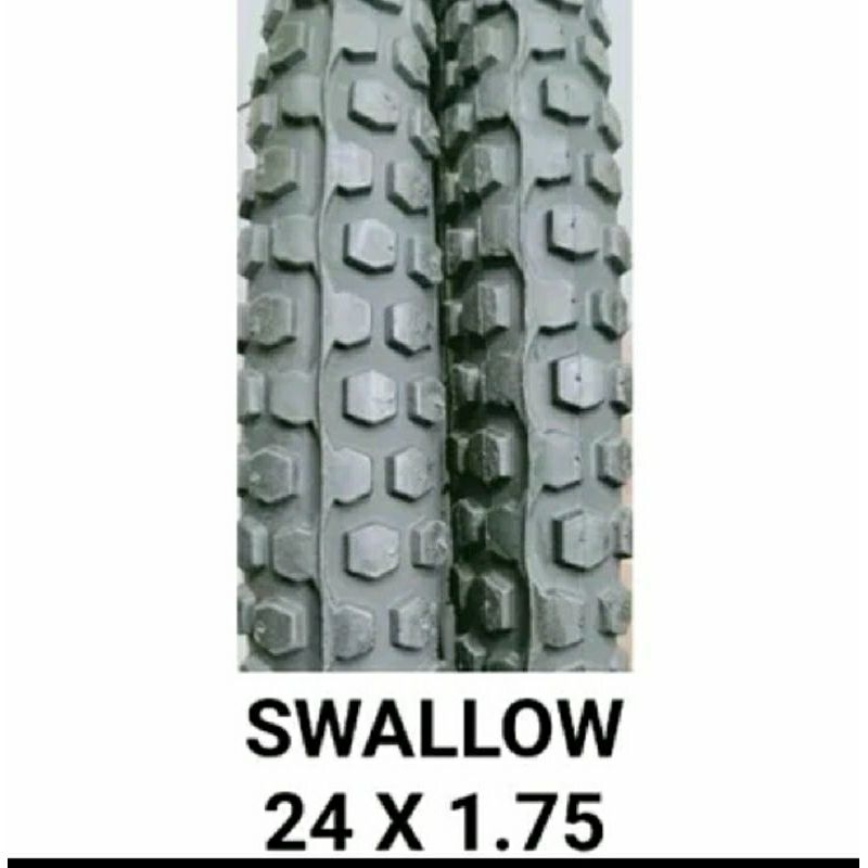 Ban Luar Sepeda 24 x 1.75 Hitam Swallow | Ban Luar 24x1.75 Swallow Hitam