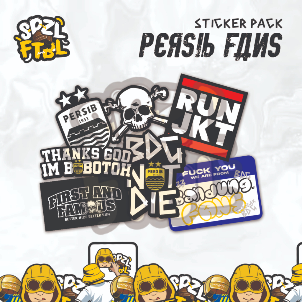 

Sticker Pack PERSIB FANS V.2 SPEZIAL FOOTBALL - STIKER BAND LOKAL, STIKER HELM, LAPTOP,TUMBLER DLL