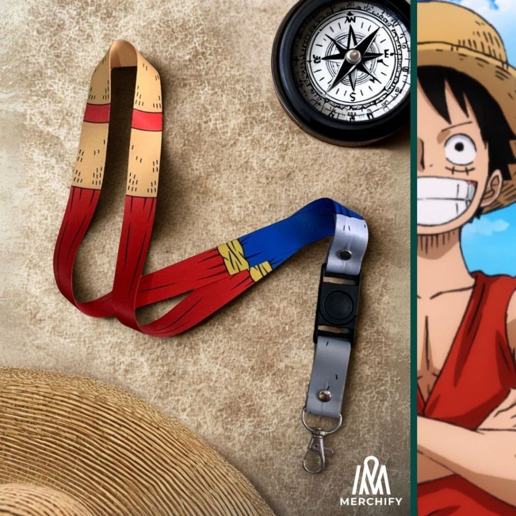 

Lanyard LUFFY One Piece Anime Merchandise Tali ID Card (unofficial)