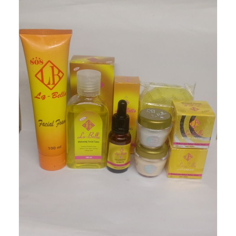 Paaket Lengkap Perawatan Wajah krim Labella Original[Facial foam,toner,serum,cream siang/malam]