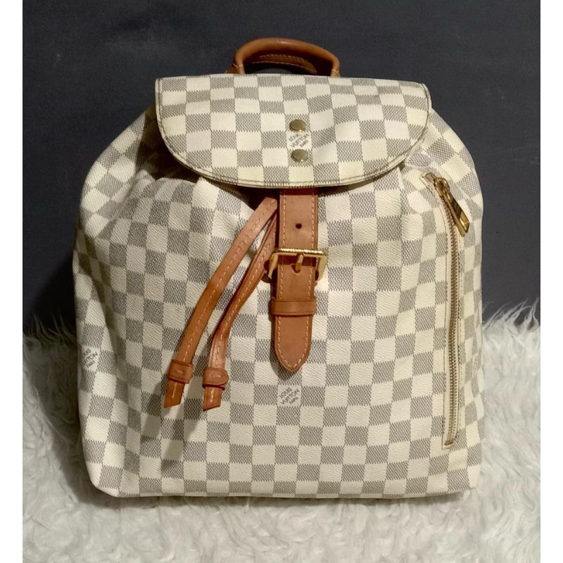 Tas Ransel / Backpack Lvong Damier Azure Kulit Asli Second Branded