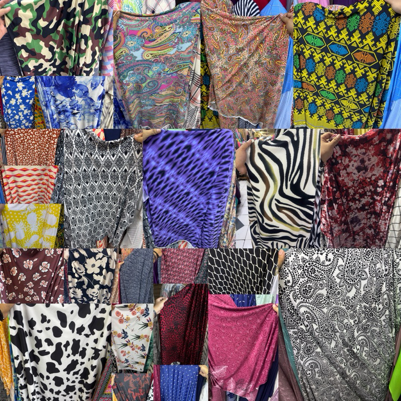 Part 4 Kain Bahan Spandek Motif Jersey Premium (Harga 0.5 Meter)
