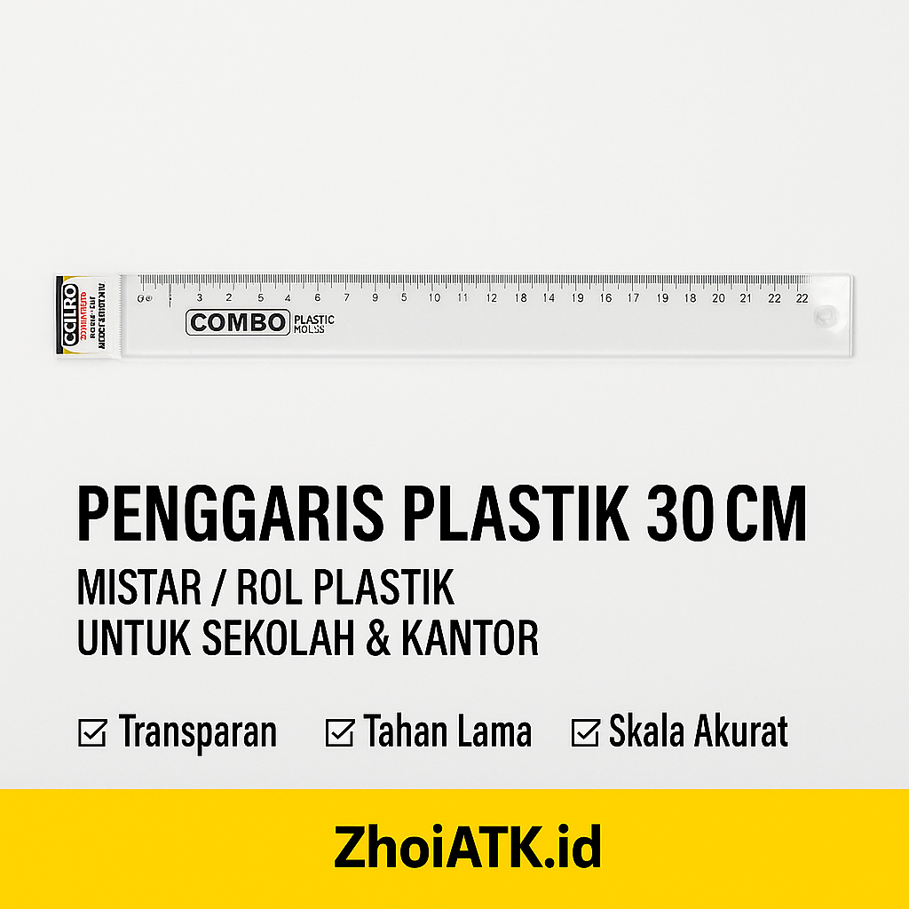 

PENGGARIS PLASTIK 30CM | MISTAR / ROL PLASTIK UNTUK SEKOLAH & KANTOR