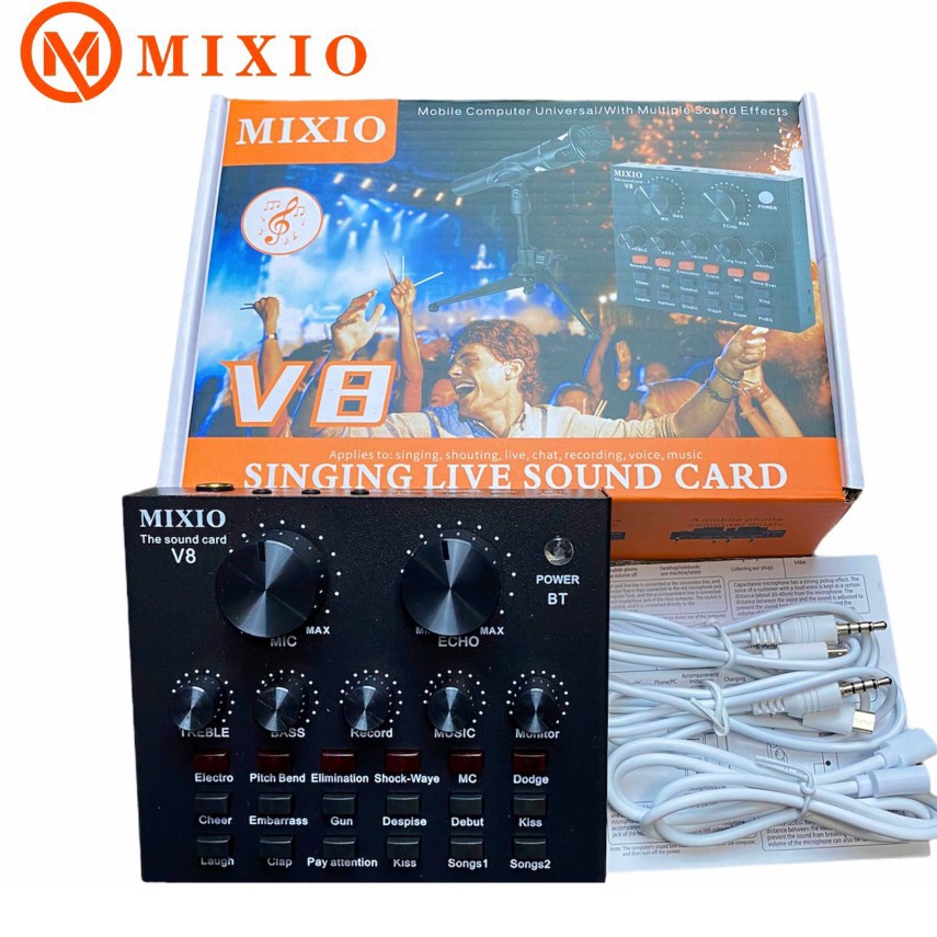 55READY MIXIO Sound Card V8 Mixer External Soundcard V8 USB Audio