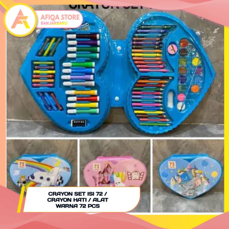

CRAYON SET ISI 72 / CRAYON HATI / ALAT WARNA 72 PCS