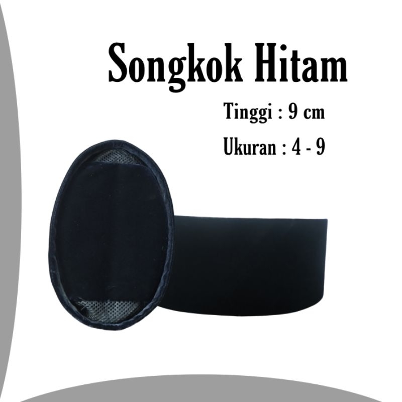 Songkok Hitam peci Santi peci dewasa songkok Hitam AC by Agmatex