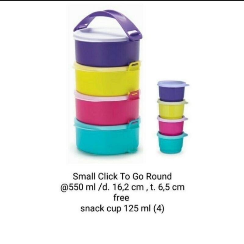 TUPPERWARE - Fun Click To Go Set Original | Rantang Susun Tupperware Set