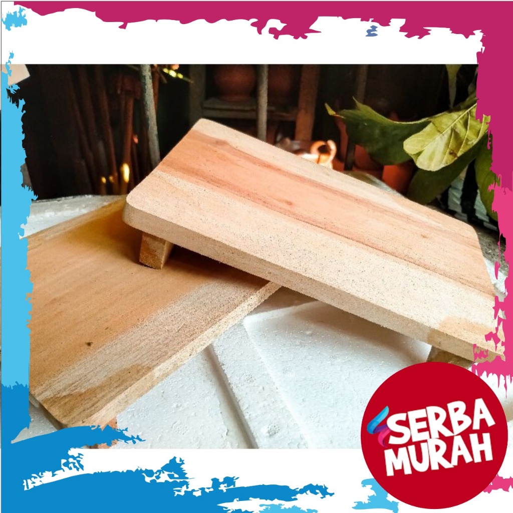 Telenan Talenan Tatakan Alas Pisau Kayu Kaki Besar / Kaki Kecil / Polos