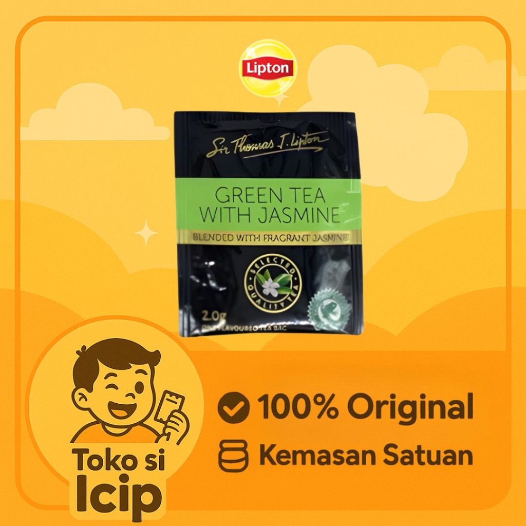 

[Sachet] Lipton STL Green Tea Jasmine Teh Hijau Celup 2gr Eceran Original BPOM